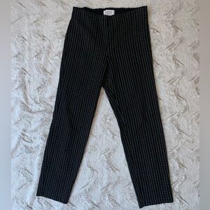 ELLE Black Pinstripe Cropped Pants